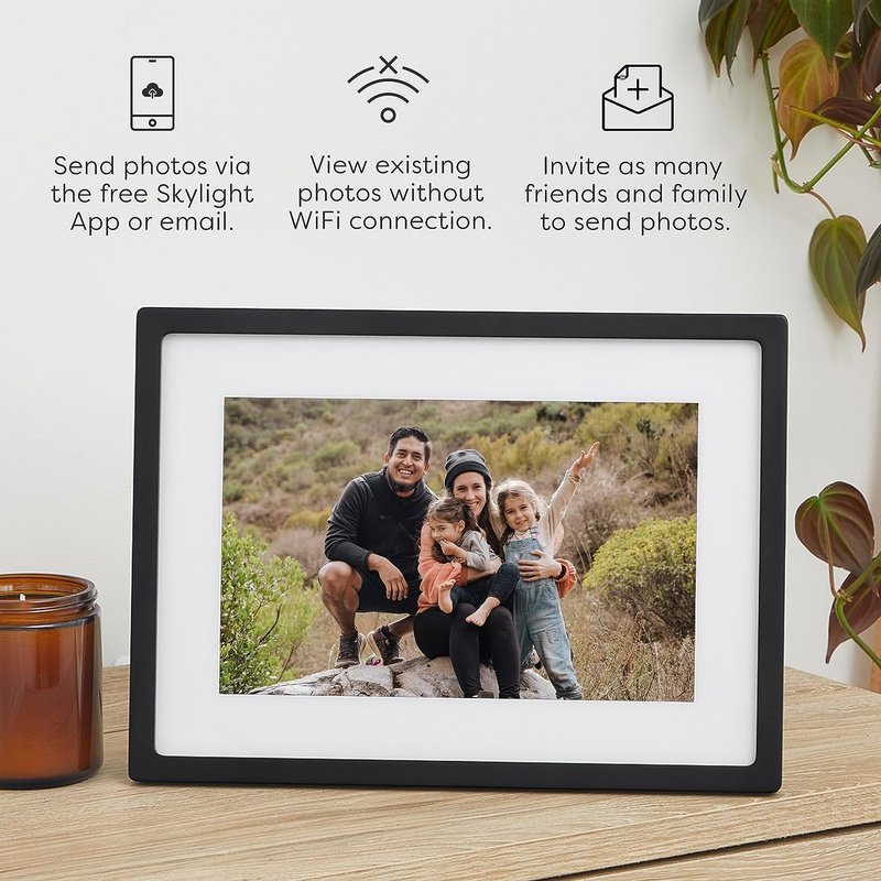 Skylight Digital Picture Frame, 10 or 15 Inch, WiFi, Email Photos, Touch Screen Display