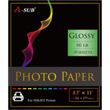 A-SUB Photo Paper Glossy Professional Inkjet Photo Paper 50 Pack