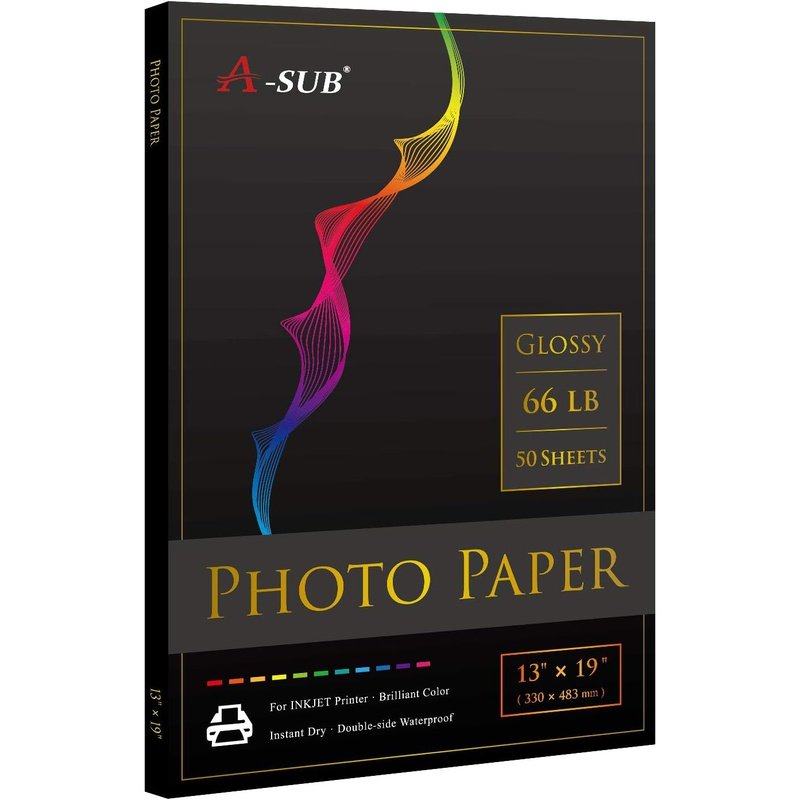 A-SUB Photo Paper Glossy Professional Inkjet Photo Paper 50 Pack