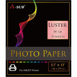 A-SUB Photo Paper Luster Semi Gloss Pro Inkjet Photo Paper 50 Pack