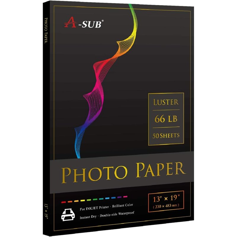 A-SUB Photo Paper Luster Semi Gloss Pro Inkjet Photo Paper 50 Pack