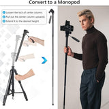 ARTCISE FZ20 70” Lightweight Camera Tripod with Adjustable Ball Head