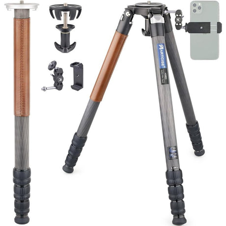 ARTCISE HS80C 63" Professional Carbon Fiber Heavy Duty Tripod Monopod