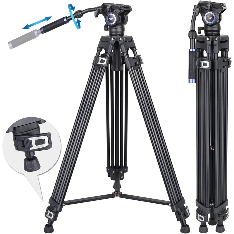 ARTCISE MF70 72" Professional Heavy Duty Fluid Head Tripod w/Dolly