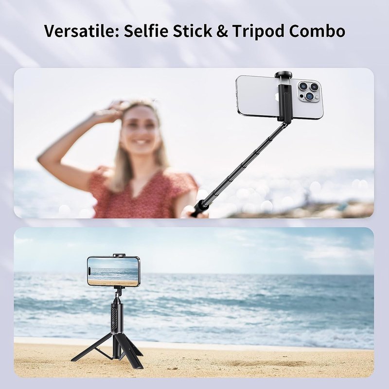 ATUMTEK Selfie Stick Extendable Tripod with Wireless Bluetooth Remote