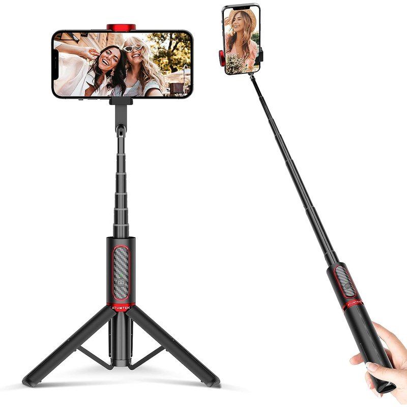 ATUMTEK Selfie Stick Extendable Tripod with Wireless Bluetooth Remote