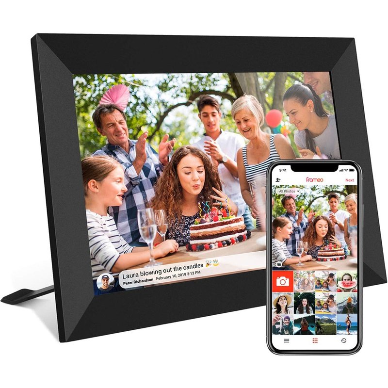 Akimart Digital Photo Frame, WiFi, LCD Touch Screen, Auto-Rotate, Built in 16GB Memory