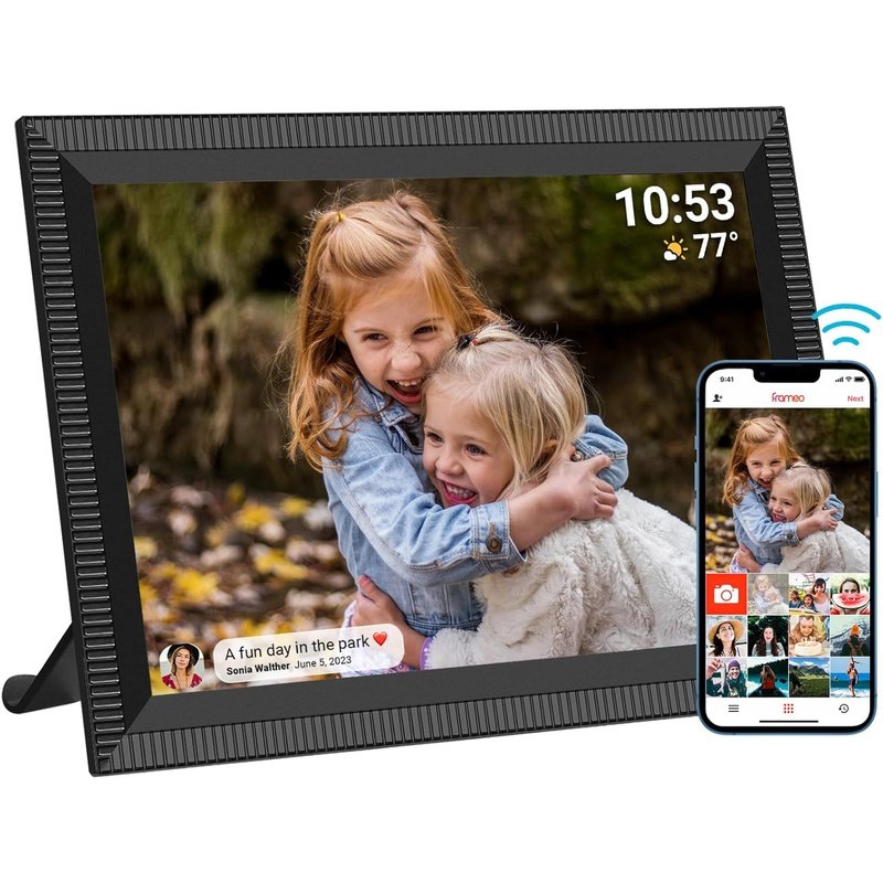 Akimart Digital Photo Frame, WiFi, LCD Touch Screen, Auto-Rotate, Built in 16GB Memory