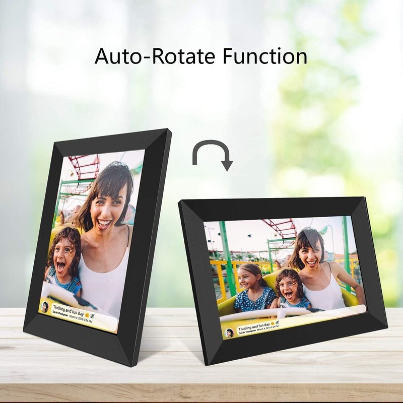 Akimart Digital Photo Frame, WiFi, LCD Touch Screen, Auto-Rotate, Built in 16GB Memory