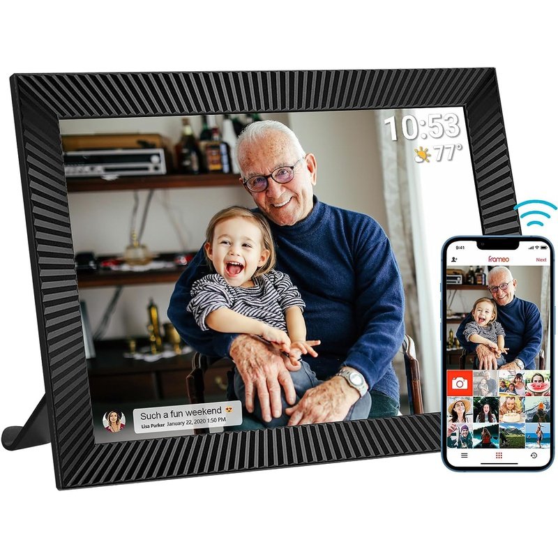 Akimart Digital Photo Frame, WiFi, LCD Touch Screen, Auto-Rotate, Built in 16GB Memory