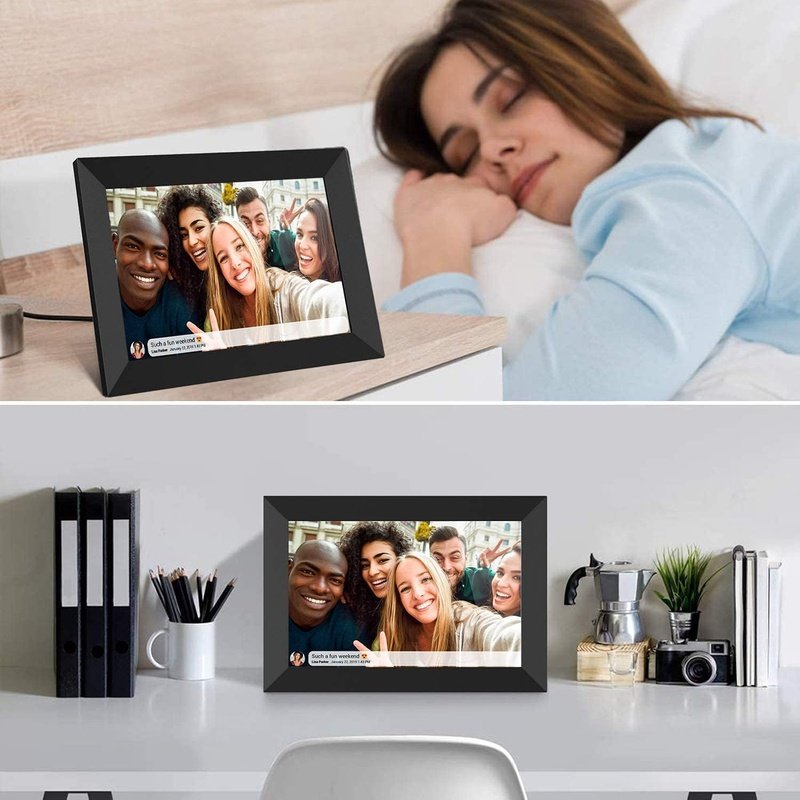 Akimart Digital Photo Frame, WiFi, LCD Touch Screen, Auto-Rotate, Built in 16GB Memory