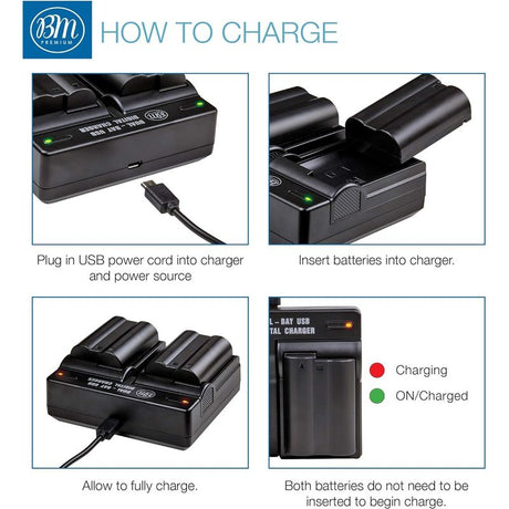 BM Premium 2 Pack NP-W235 Batteries and Dual Charger for Select FujiFilm Cameras