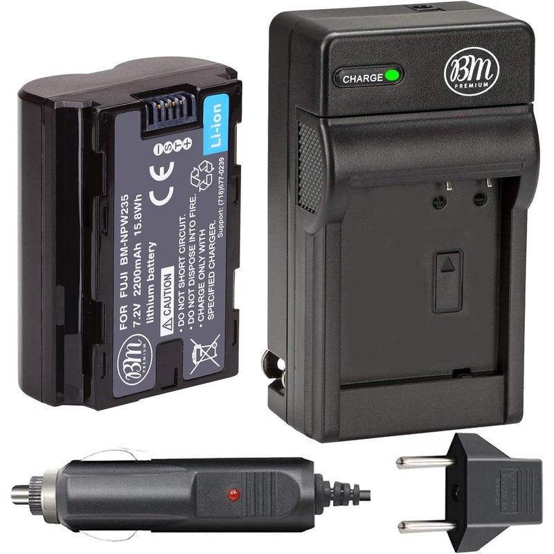 BM Premium NP-W235 Battery and Charger for Select FujiFilm Cameras