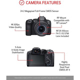 Canon EOS R6 Mark II Mirrorless Camera with 24-105mm f/4-7.1 Lens