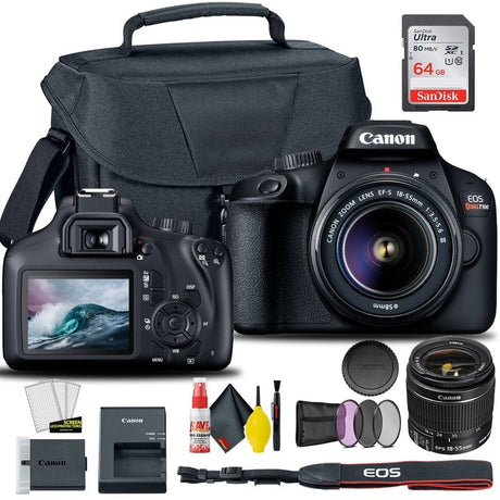 Canon EOS Rebel 4000D DSLR Camera w/ EF-S 18-55mm Accessory Bundle Int Model