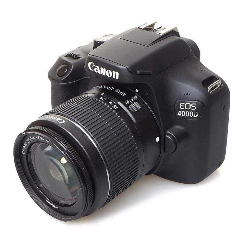 Canon EOS Rebel 4000D DSLR Camera w/ EF-S 18-55mm + EF 75-300mm Accessory Bundle Int Model