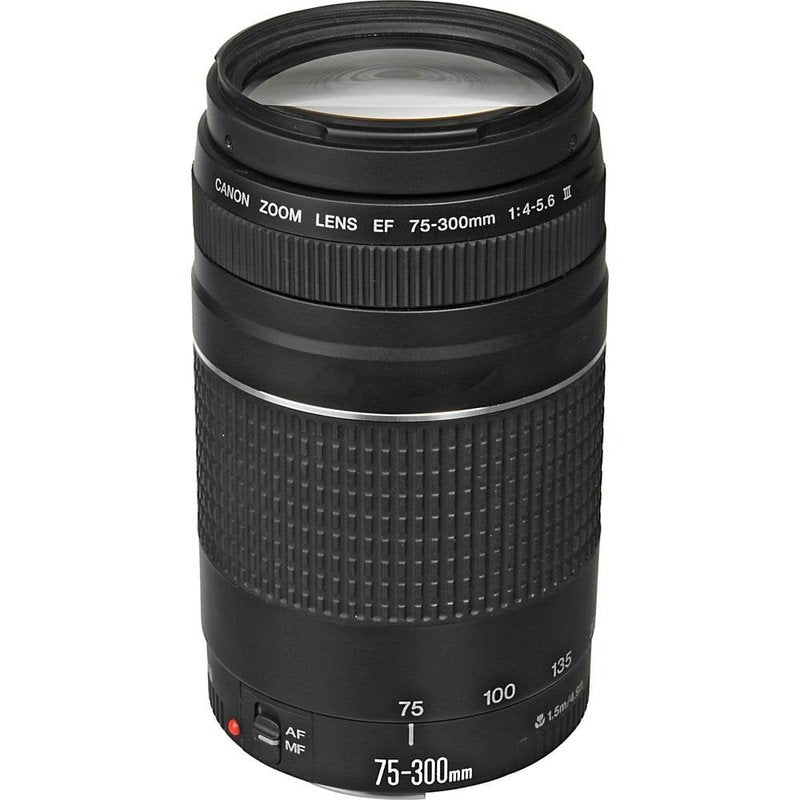 Canon EOS Rebel 4000D DSLR Camera w/ EF-S 18-55mm + EF 75-300mm Accessory Bundle Int Model