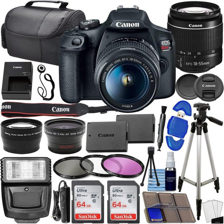 Canon EOS Rebel T7 DSLR Camera Bundle w/EF-S 18-55mm F/3.5-5.6 Is II Lens