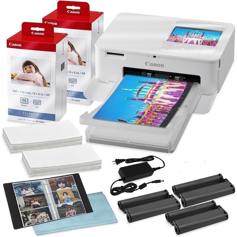 Canon SELPHY CP1500 Compact Photo Printer, Accessory Bundle