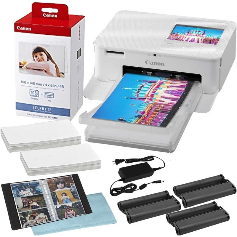 Canon SELPHY CP1500 Compact Photo Printer, Accessory Bundle