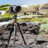 Carbon Fiber Camera Tripod & Monopod, 60" - 68" for Camera Photography with Metal Ball Head