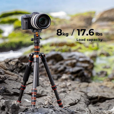 Carbon Fiber Camera Tripod & Monopod, 60" - 68" for Camera Photography with Metal Ball Head