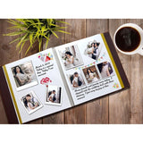 Classic Photo Album with Black Leather Cover, Magnetic Self-Stick Page