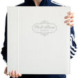 Classic Photo Album with Black Leather Cover, Magnetic Self-Stick Page