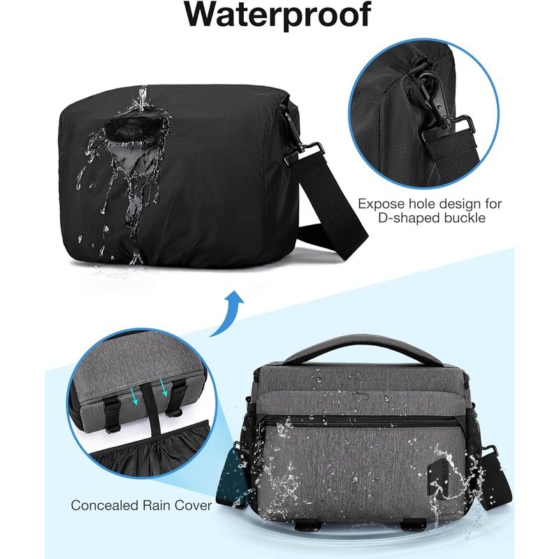 Compact Camera Shoulder Bag w/Tripod Holder