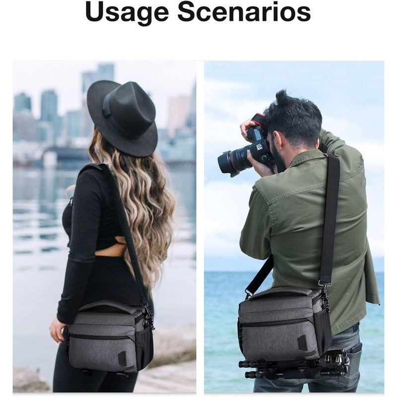 Compact Camera Shoulder Bag w/Tripod Holder