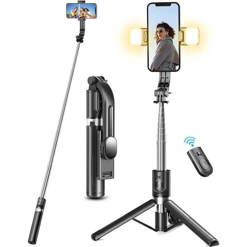 DeerFun Portable Selfie Stick, Detachable Remote, Extendable up to 42"