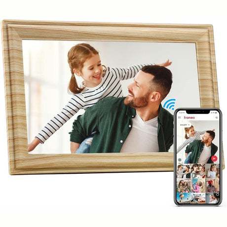 Digital Photo Frame 10.1" WiFi Touch Screen w/16GB Storage, Wall Mountable