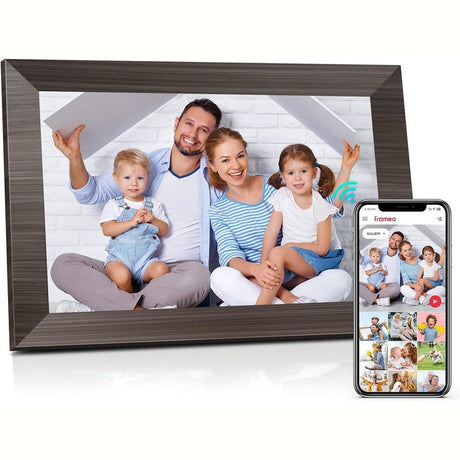 Digital Photo Frame 10.1" WiFi Touch Screen w/16GB Storage, Wall Mountable