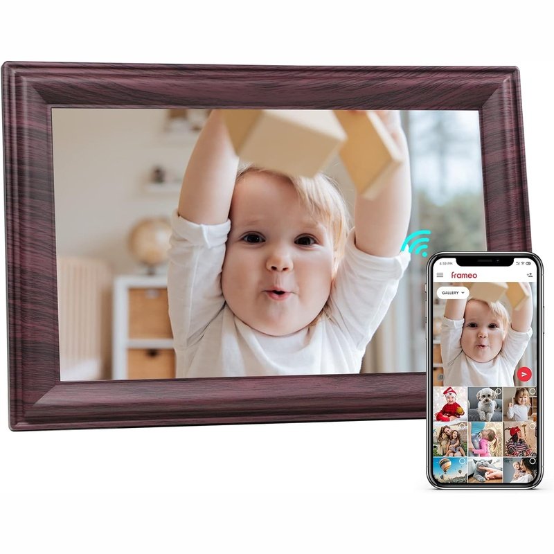 Digital Photo Frame 10.1" WiFi Touch Screen w/16GB Storage, Wall Mountable