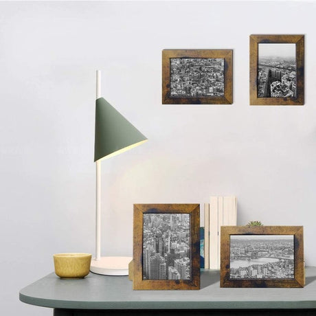 Distressed Gallery Wall Frame Set 7 Pack, One 8X10, Two 5X7, Four 4X6 Picture Frames