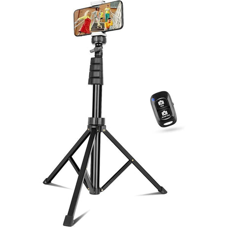 Extendable Cell Phone Tripod & Selfie Stick with Wireless Remote