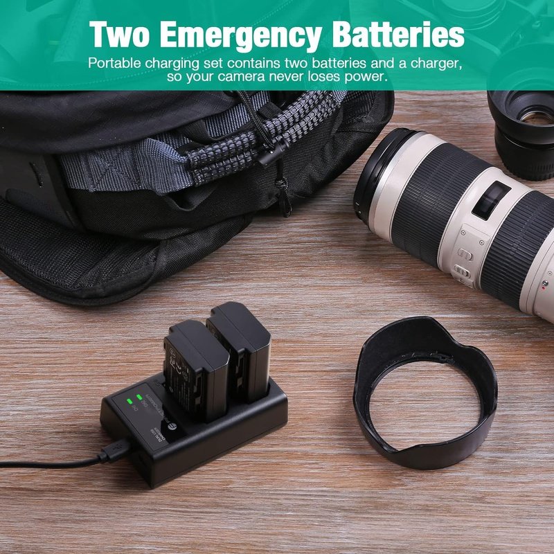 Firstpower 2 Pack NP-FZ100 Battery and Dual Charger for Select Sony Cameras