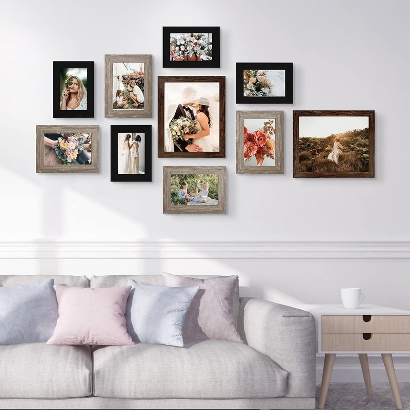 Gallery Wall Frame Collage 10-Pack for Wall or Tabletop