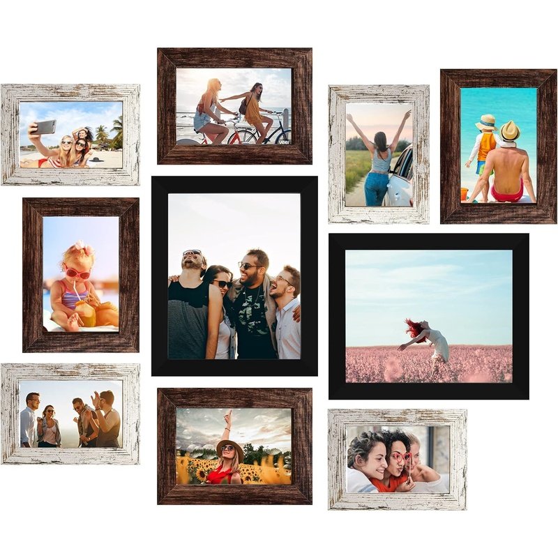 Gallery Wall Frame Collage 10-Pack for Wall or Tabletop