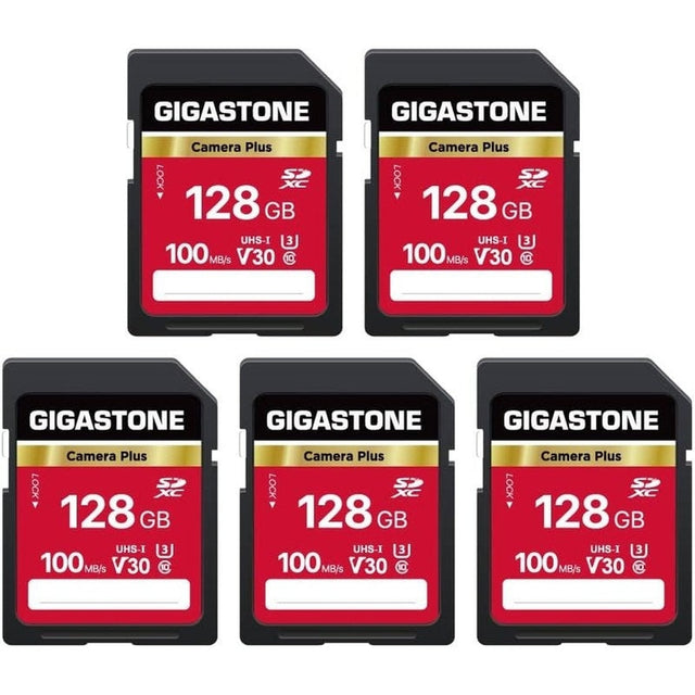 Gigastone 128GB 256GB or 512GB SD Card, V30 SDXC Camera Plus Memory Card