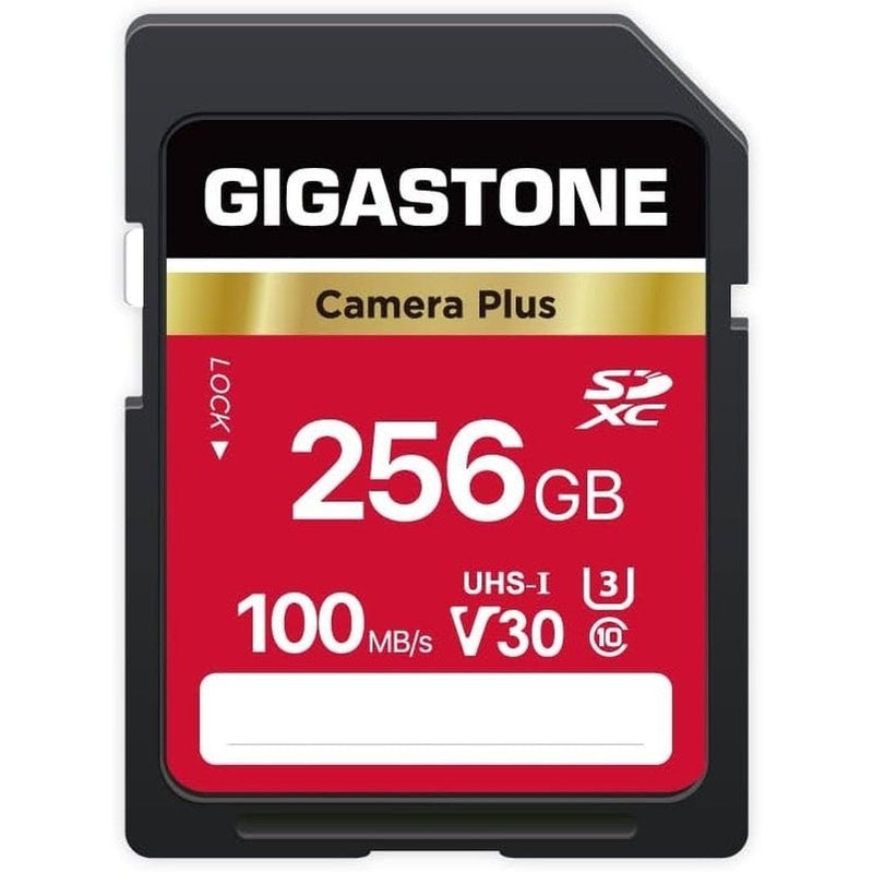 Gigastone 128GB 256GB or 512GB SD Card, V30 SDXC Camera Plus Memory Card