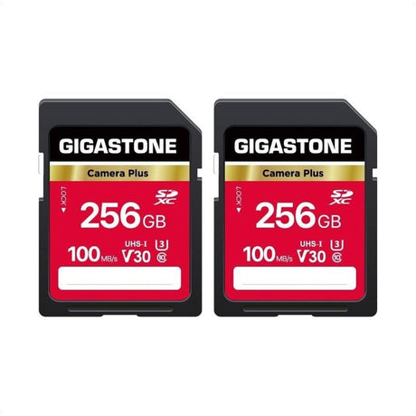 Gigastone 128GB 256GB or 512GB SD Card, V30 SDXC Camera Plus Memory Card