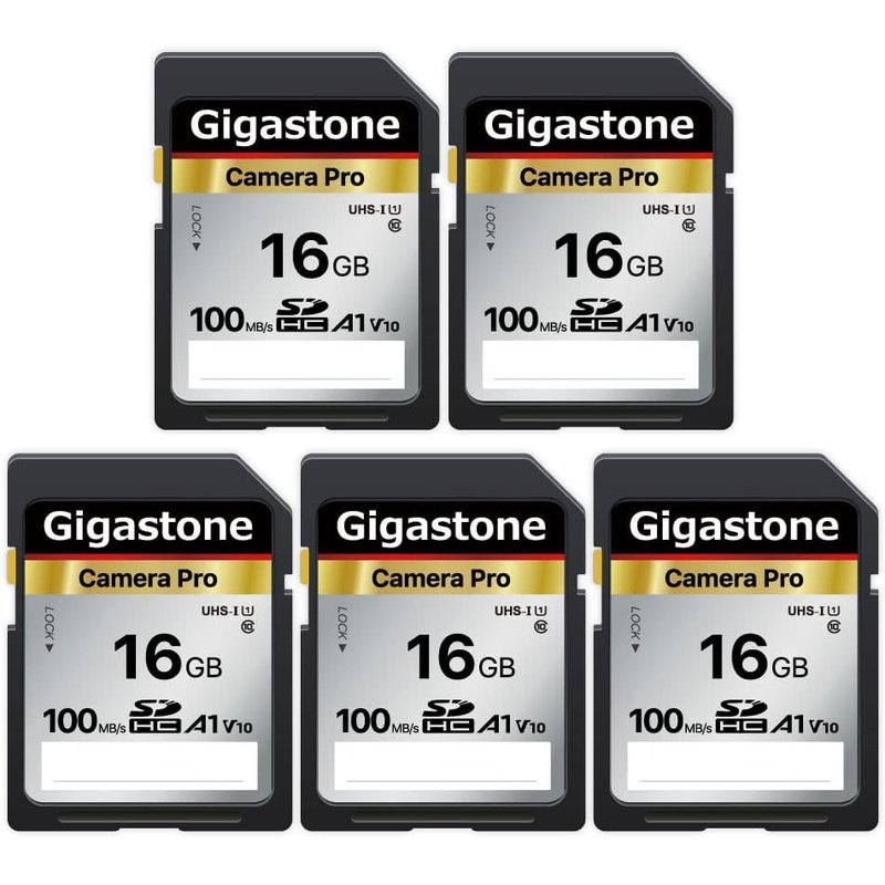 Gigastone 16GB 64GB or 512GB SDXC Memory Cards
