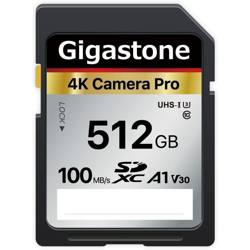 Gigastone 16GB 64GB or 512GB SDXC Memory Cards