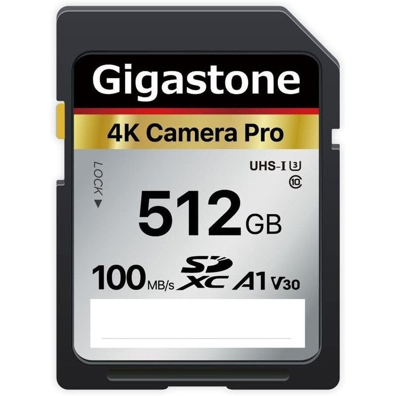 Gigastone 16GB 64GB or 512GB SDXC Memory Cards