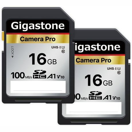 Gigastone 16GB SD Card V10 SDXC Memory Card, 2 Pack