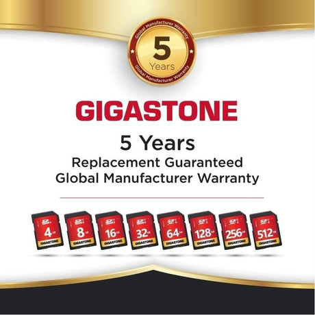 Gigastone 4GB 16GB 32GB or 128GB Single or Multi Pack SD Memory Cards