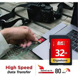 Gigastone 4GB 16GB 32GB or 128GB Single or Multi Pack SD Memory Cards