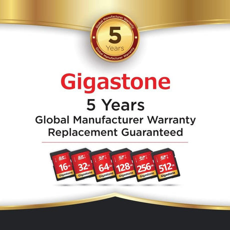 Gigastone 4GB, 8GB or 64GB SD Memory Cards