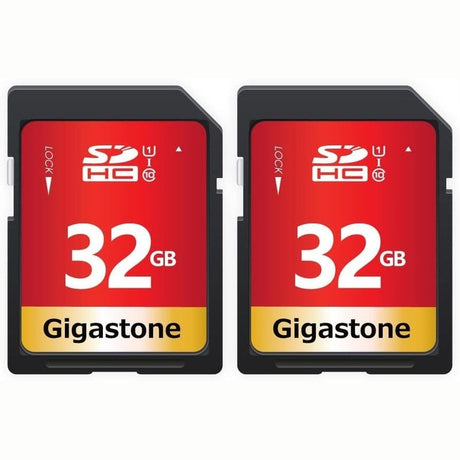 Gigastone 8GB 10-Pack or 32GB 2-Pack SDHC Memory Card